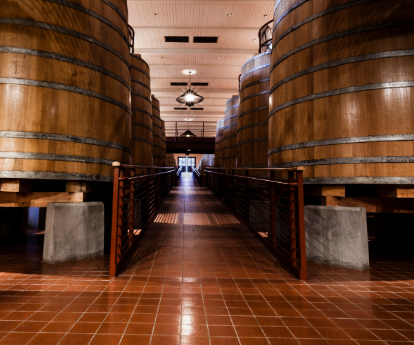 grandes barris de cerveja de madeira