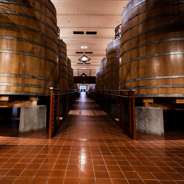 grandes barris de cerveja de madeira